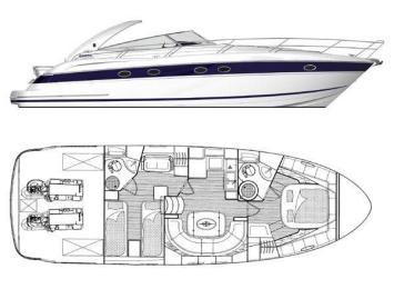 Yachtcharter Bavaria sport 42 2cab layout