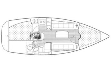 Yachtcharter Bavaria 30 cruiser 2cab salon