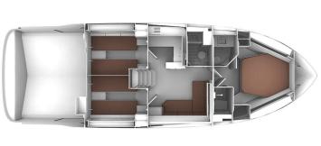 Yachtcharter Bavaria Sport 450 HT 2cab layout