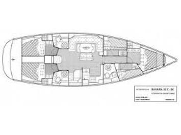 Yachtcharter Bavaria 50 Cruiser 4cab layout