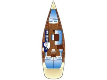 Yachtcharter Bavaria 42 Match 3cab layout