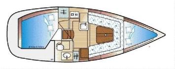 Yachtcharter Oceanis 281 2cab layout