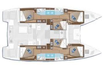 Yachtcharter lagoon 50 4cab layout