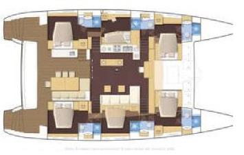 Yachtcharter lagoon 620 6 cabin layout