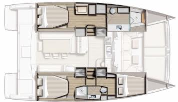 Yachtcharter Bali 4.0 3cab layout