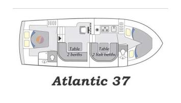 Yachtcharter Atlantic 37 2cab layout