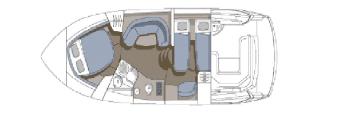 Yachtcharter portofino 35 2cab layout