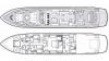 Yachtcharter predator 108 4cab layout
