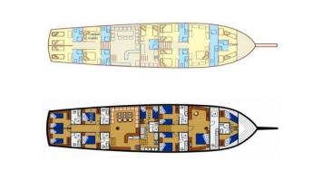 Yachtcharter GuletKadena 6cab layout