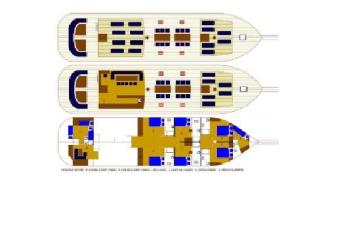 Yachtcharter Gulet libra 6cab layout
