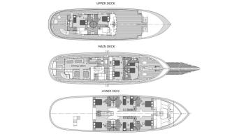 Yachtcharter Gulet cesarica 11cab layout