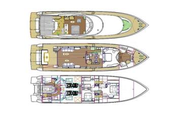 Yachtcharter Johnson 87 5cab layout