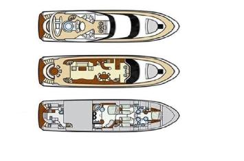 Yachtcharter Mochi Craft 85 4cab layout