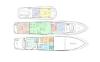 Yachtcharter Broward 30m 3cab layout