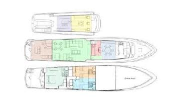 Yachtcharter Broward 30m 3cab layout
