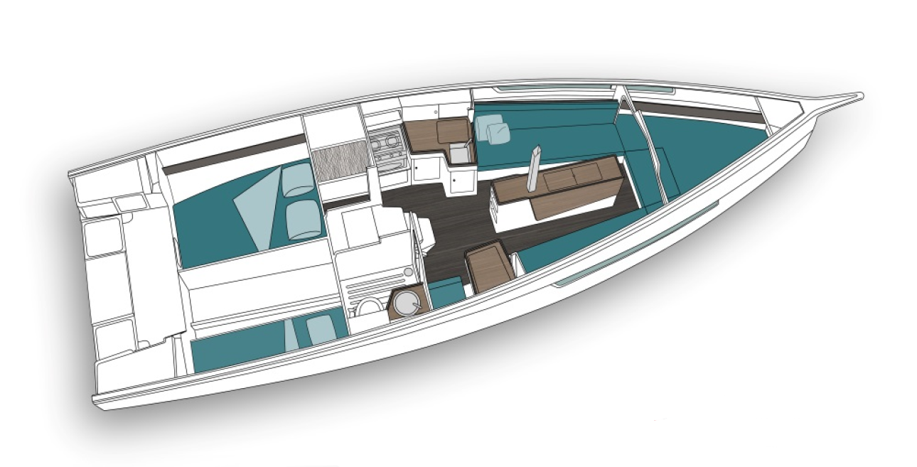 Yachtcharter Ofcet 32 2cab layout