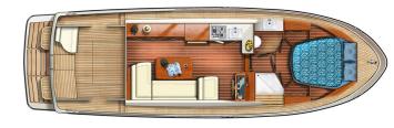 Yachtcharter Linssen Grand Sturdy 30 1cab layout