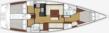 Yachtcharter Xc 45 3cab layout