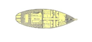 Yachtcharter Remo 3cab layout