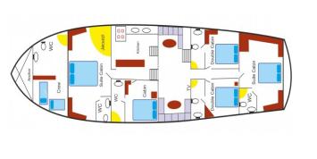 Yachtcharter Mehmet ayaz 5cab layout