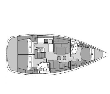 Yachtcharter Beneteau 49 3cab layout