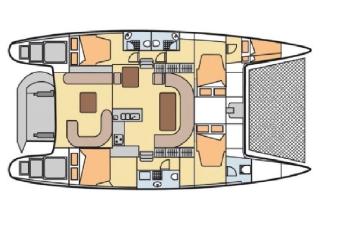 Yachtcharter Nautitech 482 5cab layout