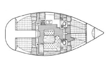 Yachtcharter Oceanis 430 4cab layout