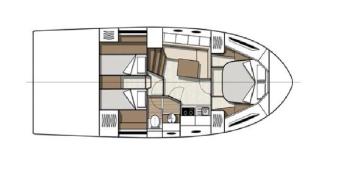 Yachtcharter Gran Turismo 40 2cab layout