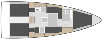 Yachtcharter pogo 36 3cab layout