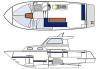 Yachtcharter Damor 800 1cab layout