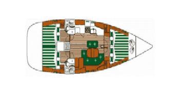 Yachtcharter Oceanis 437 4cab layout