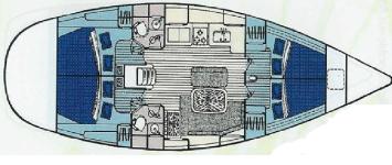 Yachtcharter Oceanis 461 4cab layout