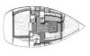 Yachtcharter oceanis Clipper 311 2cab layout