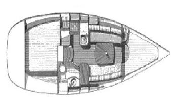 Yachtcharter oceanis Clipper 311 2cab layout
