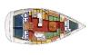Yachtcharter Oceanis clipper 373 3cab layout