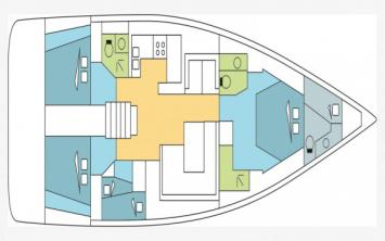 Yachtcharter oceanis clipper 523 4cab layout