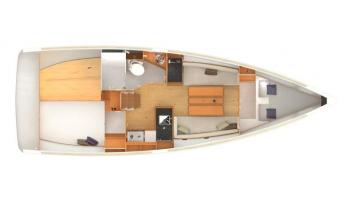 Yachtcharter Sun Odyssey 349  1cab layout