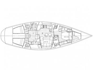 Yachtcharter Feeling 546 4cab layout