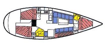 Yachtcharter Gib Sea 114 (3Cab 2WC) Grundriss