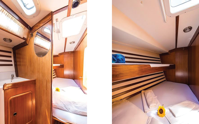 Yachtcharter Dromor Triton 48 4cab cabin