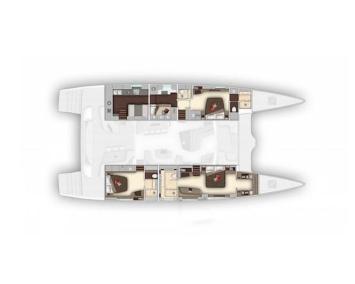Yachtcharter Lagoon Seventy 7 4cab layout