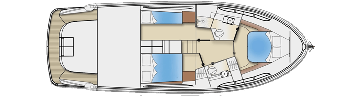 Yachtcharter Jetten 42 MPC 2cab layout