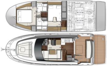 Yachtcharter Prestige 420 Fly 2cab layout