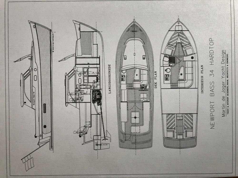 Yachtcharter Newport Bass HT 2cab layout