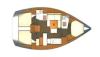 Yachtcharter Dufour 405 Grand Large 3cab layout