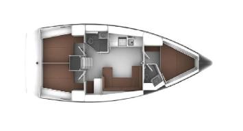 Yachtcharter Bavaria Cruiser 41 3cab layout
