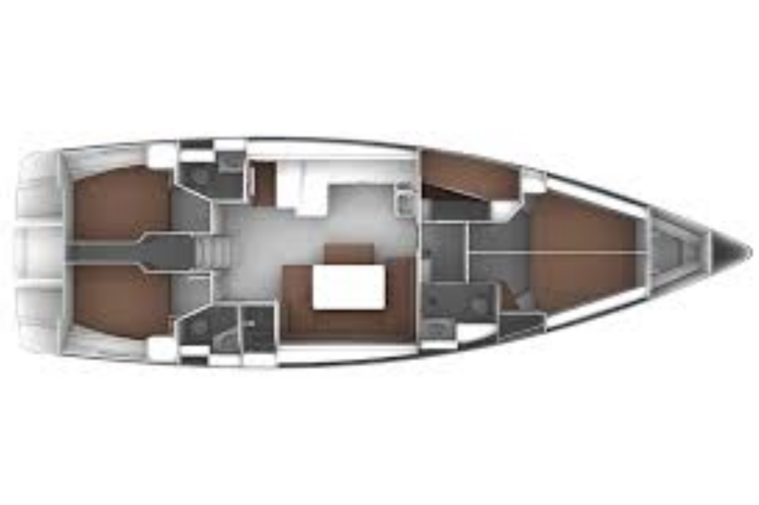 Yachtcharter Bavaria Cruiser 51 5cab layout