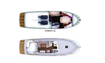 Yachtcharter Antares 32 Fly 2cab layout