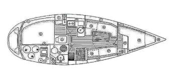 Yachtcharter Sun Odyssey 31 Cab 2 Layout