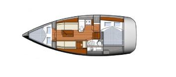 Yachtcharter Sun Odyssey 33i 2cab layout